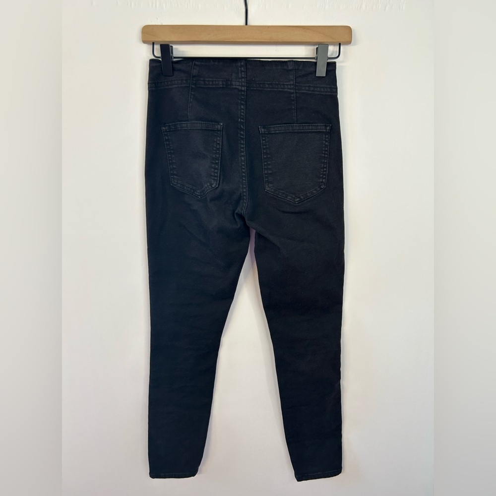 Pistola Women’s Lynn Washed Black Lace-Up High Rise Skinny Jeans, Size 25. - Picture 8 of 12